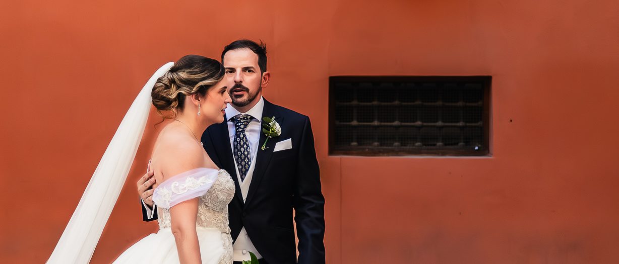 María y Alberto en el día de su boda